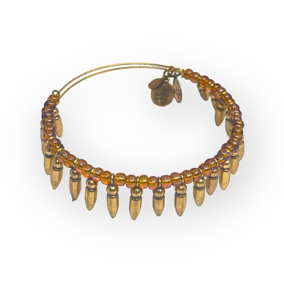 Alex and Ani ☀︎︎ Beaded Spike Expandable Bangle Bracelet - Oak Tree Set ☀︎︎ Gold - Picture 11 of 16